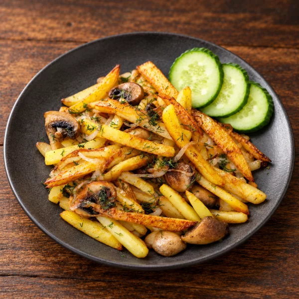 Картофель жареный с грибами